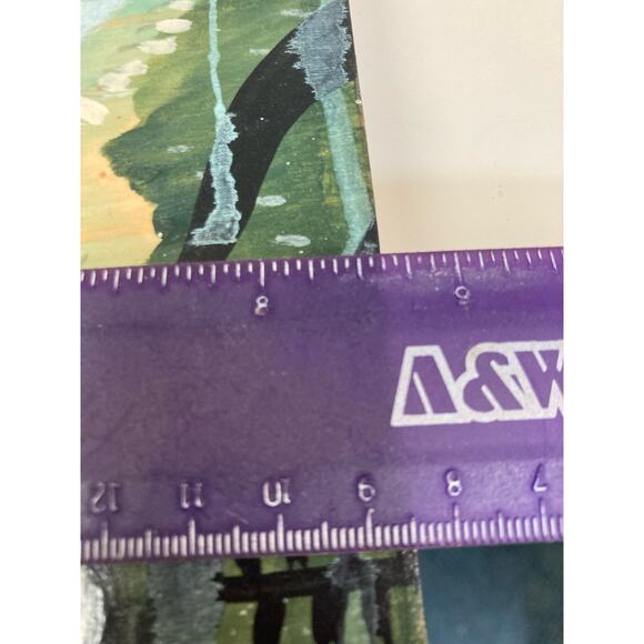 Art‎ Original Hand Painted Wise Ole Owl with Real Owl Feather On Wood 81/… - Picture 4 of 10